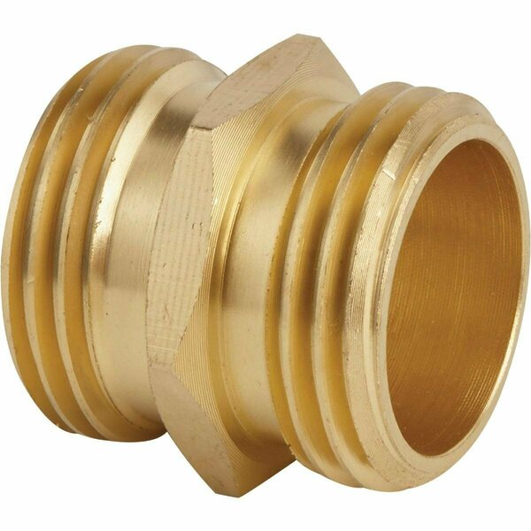 Best Garden 3/4 In. MHT x 3/4 In. MHT Brass Non-Swivel Hose Connector GB-9554+GM294